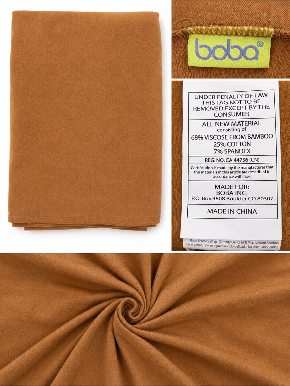 Boba Kids Bamboo-Blend Throw Blanket — Caramel